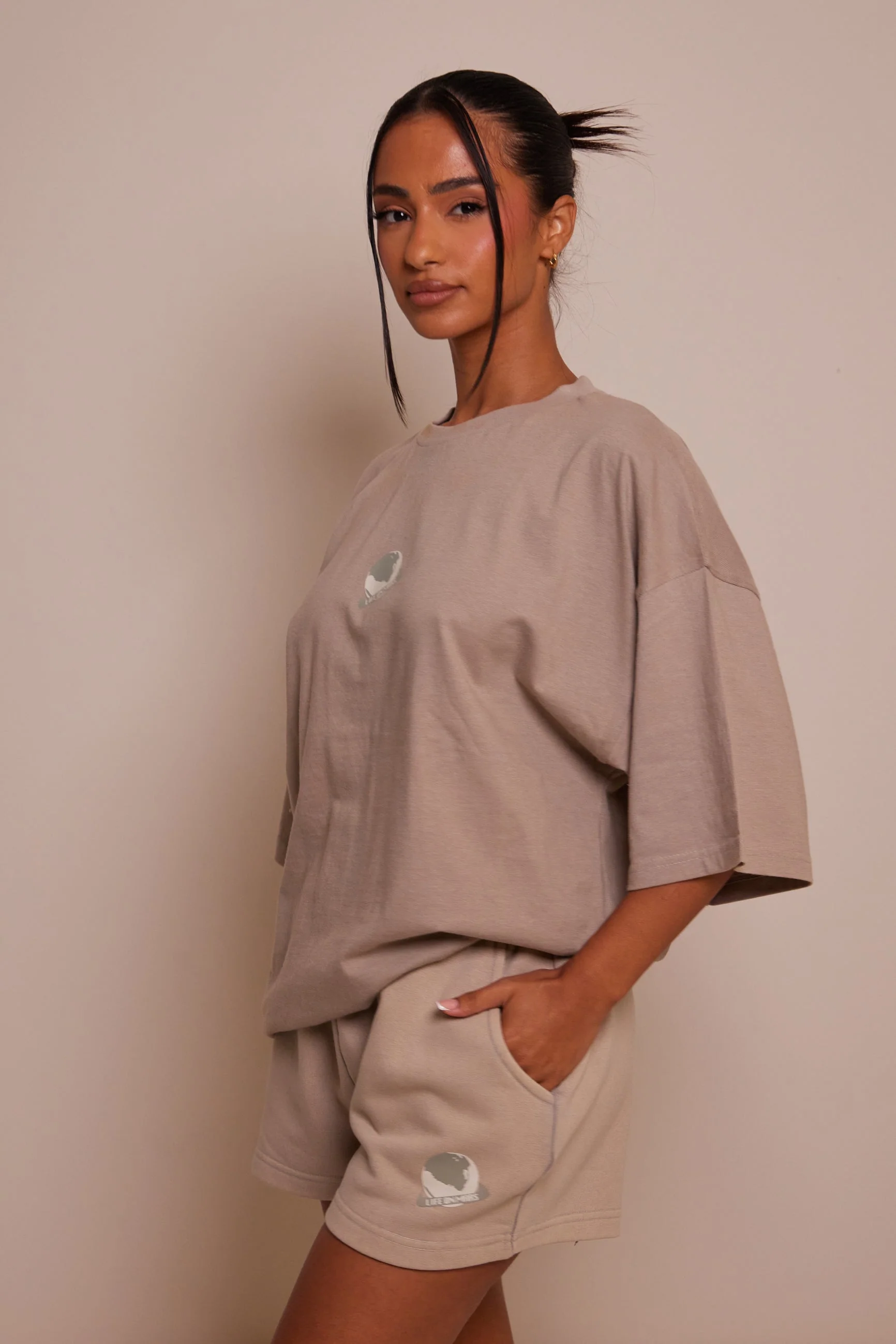 Planet Mars Shorts in Stone - Image 2