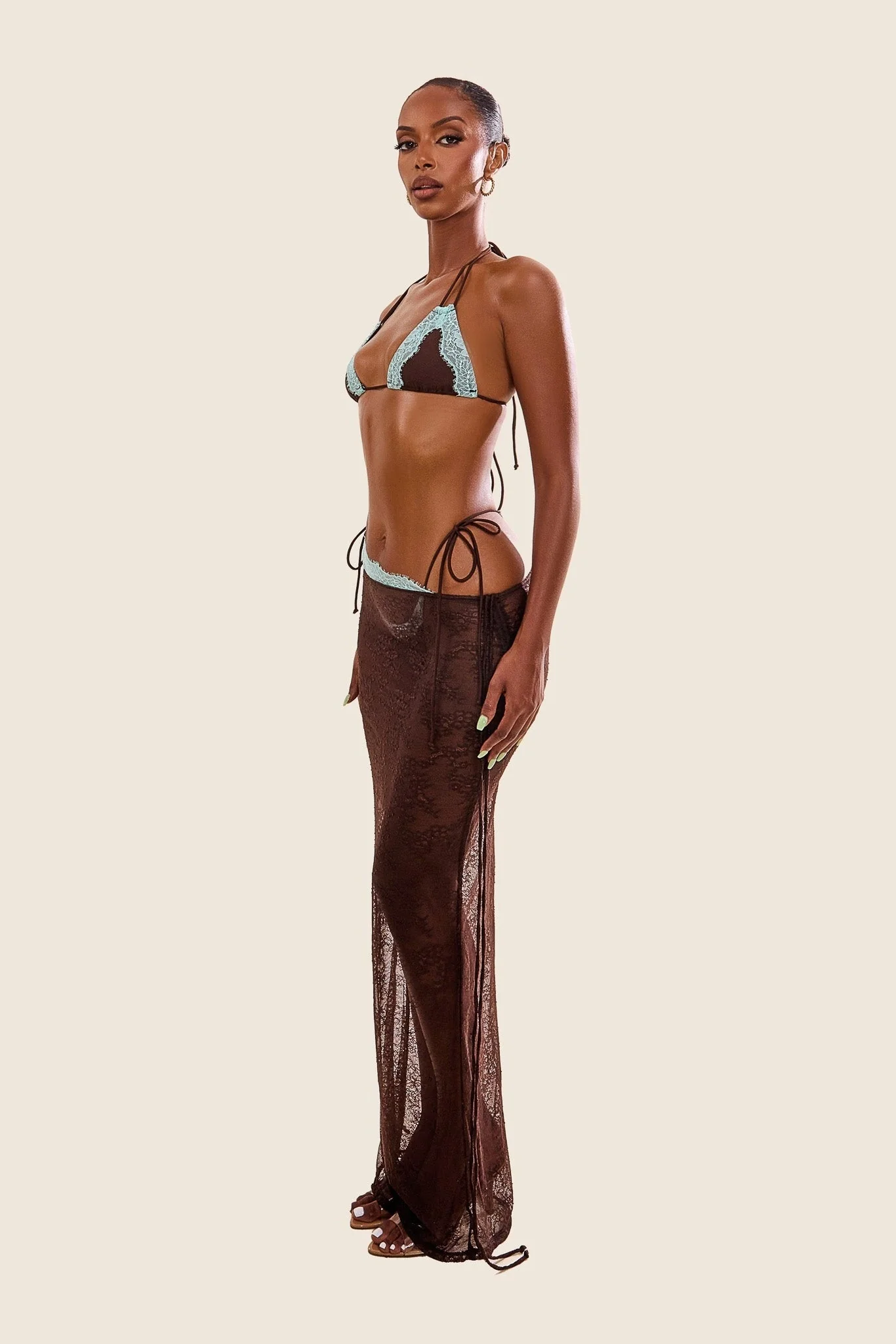 The Ray Maxi Cover Up in Brown - Image 2