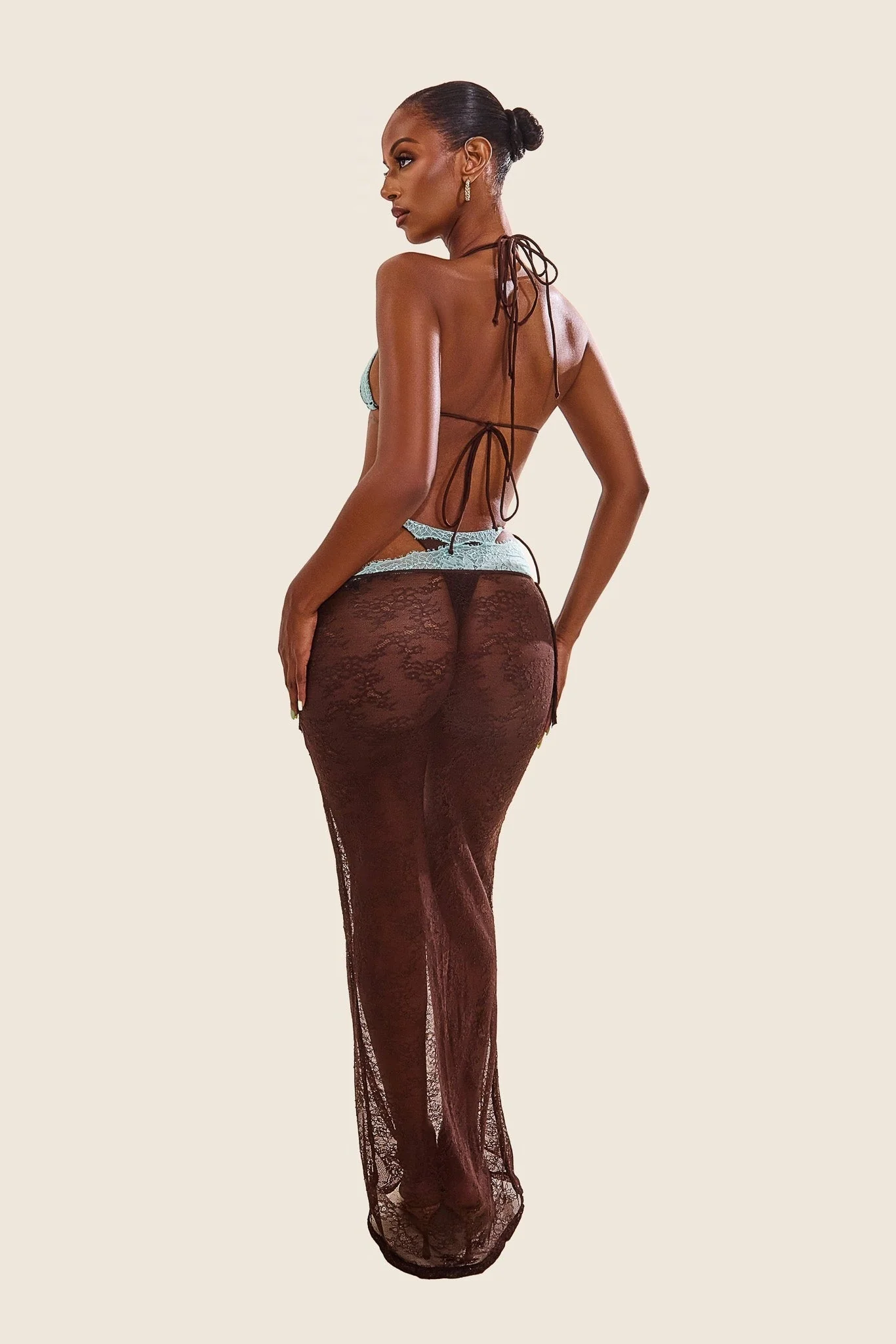 The Ray Maxi Cover Up in Brown - Image 4