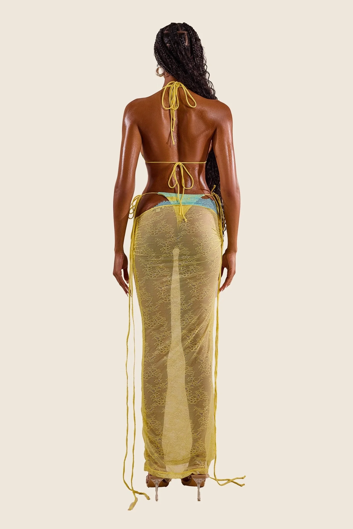 The Ray Maxi Cover Up in Yellow - Image 3