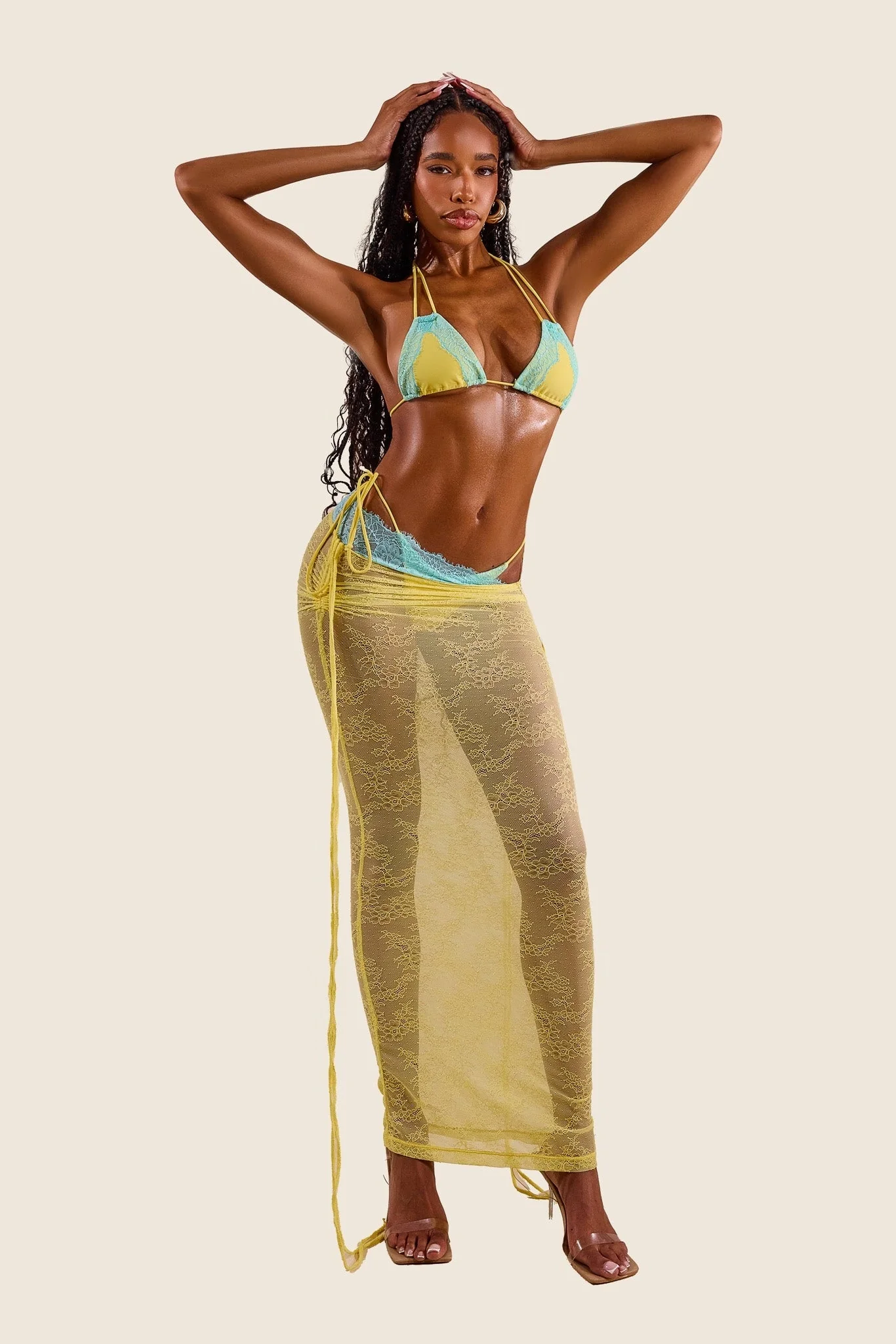 The Ray Maxi Cover Up in Yellow - Image 5