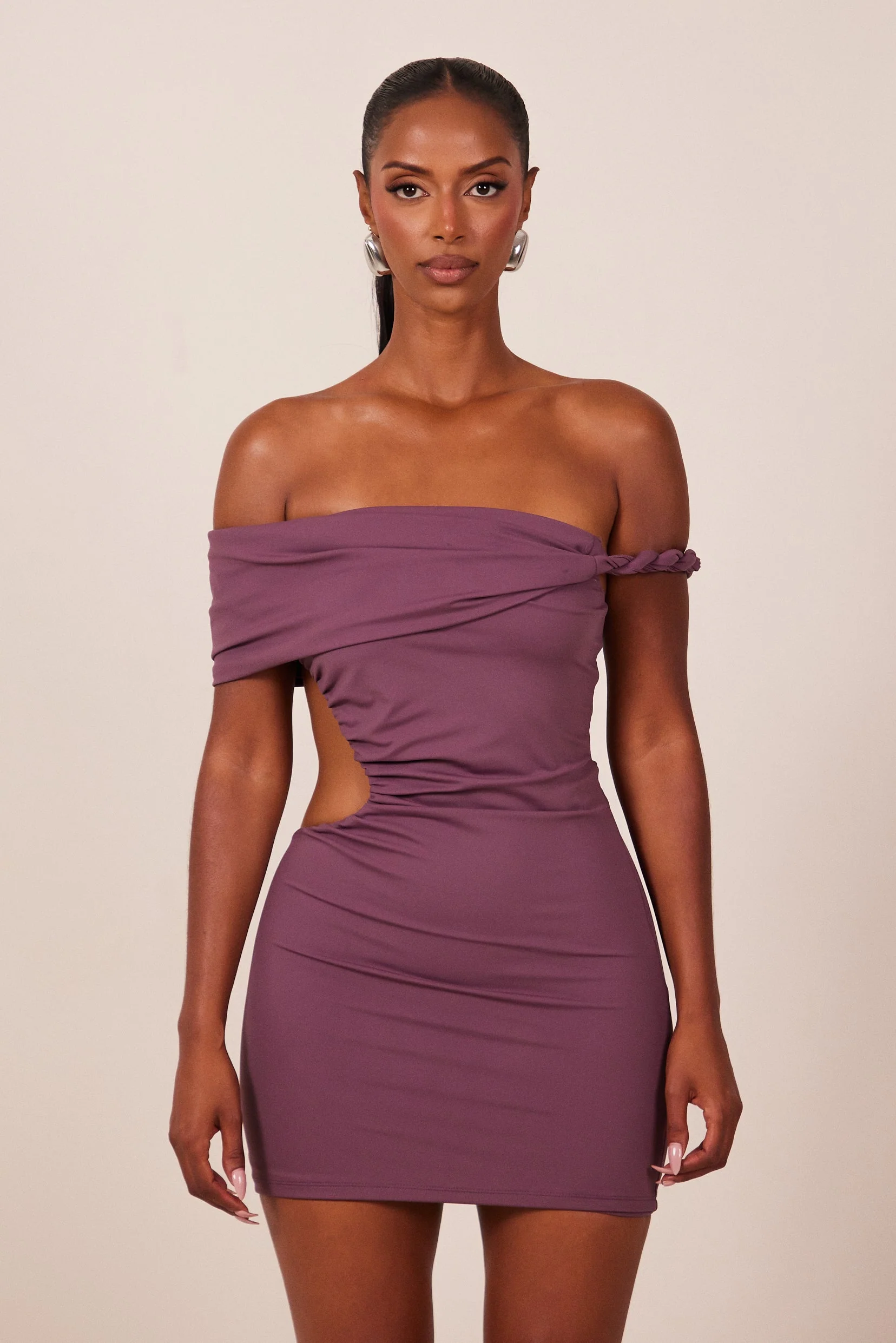 The Rope Cut Out Mini in Plum - Image 2