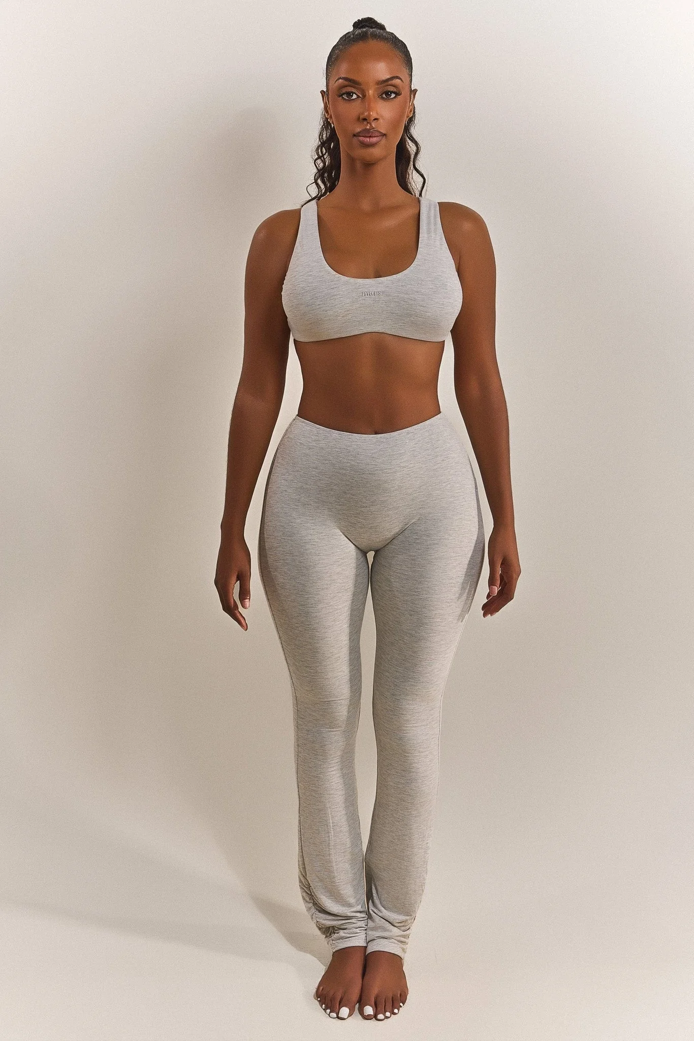 The Scoop Bralet in Grey Marl - Image 3