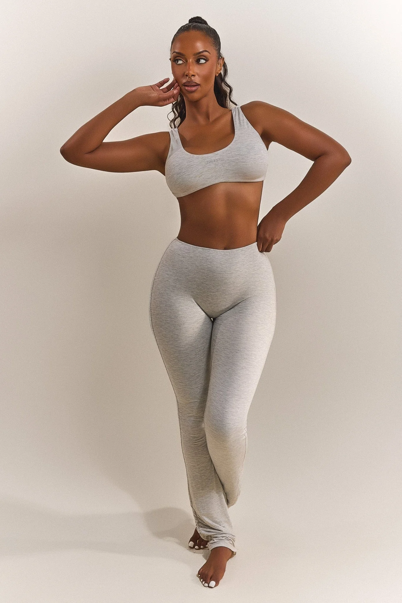 The Scoop Bralet in Grey Marl - Image 6