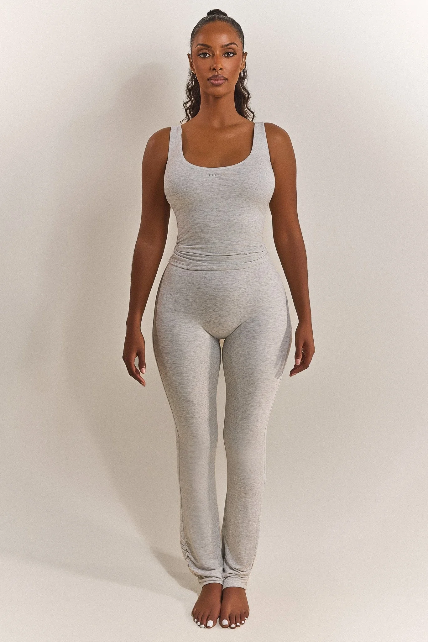 The Scoop Vest in Grey Marl - Image 3