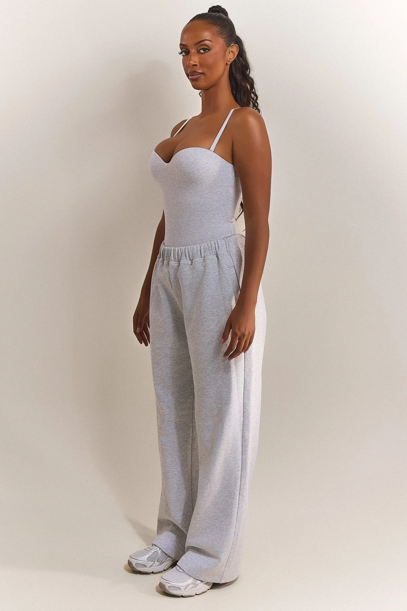 The Sculpt Bodysuit in Grey Marl - Image 4