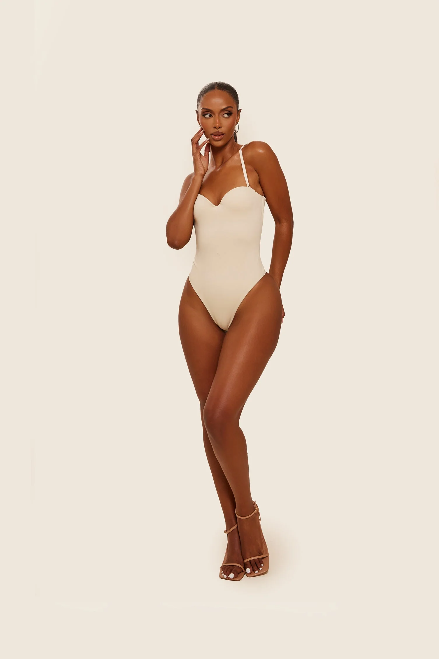 The Sculpt Bodysuit in Stone - Image 17