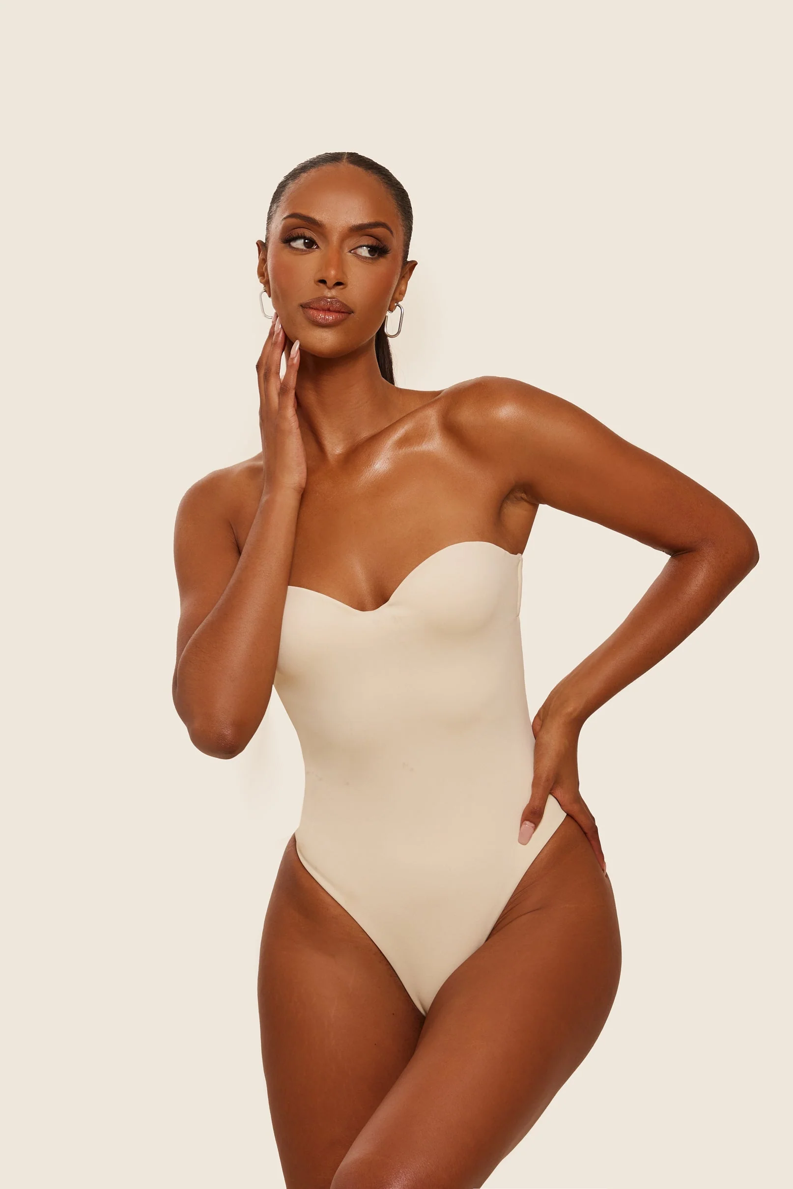 The Sculpt Bodysuit in Stone - Image 18