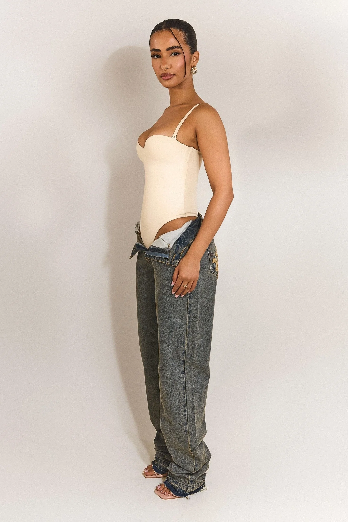 The Sculpt Bodysuit in Stone - Image 3