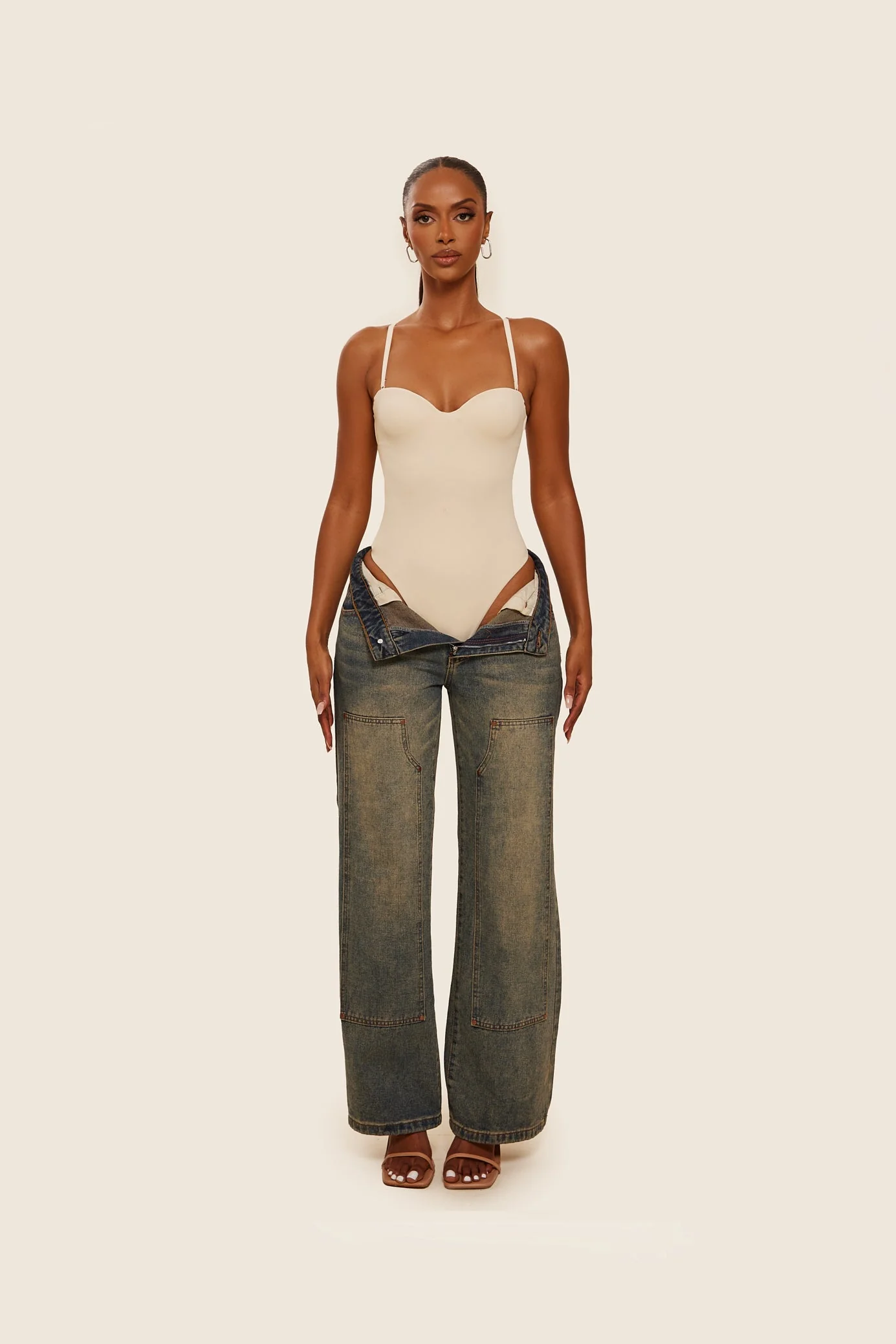The Sculpt Bodysuit in Stone - Image 7
