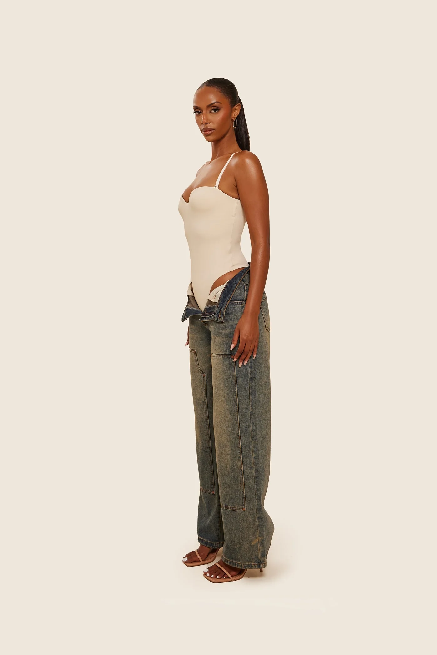 The Sculpt Bodysuit in Stone - Image 9