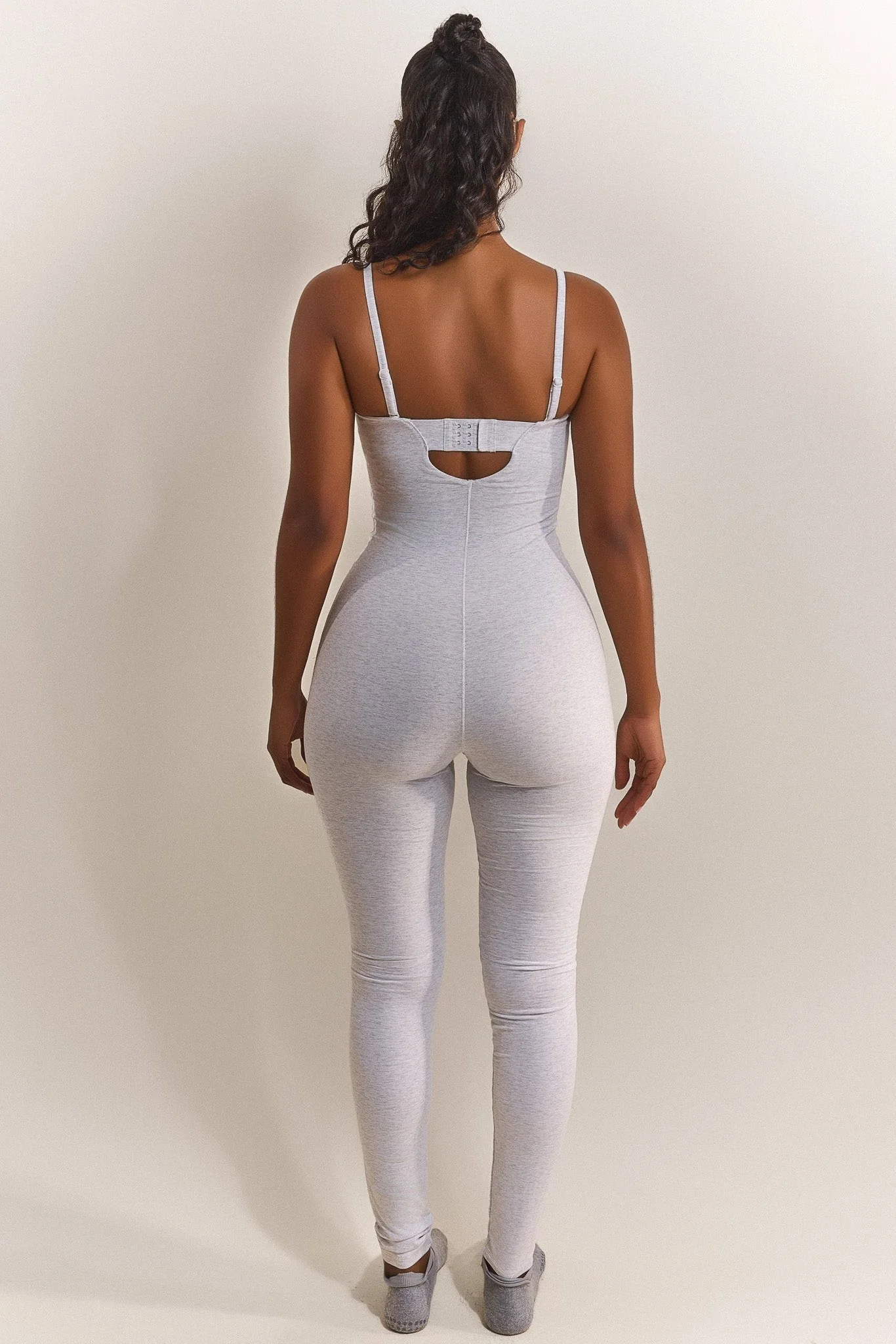 The Sculpt Jumpsuit in Grey Marl - Image 5