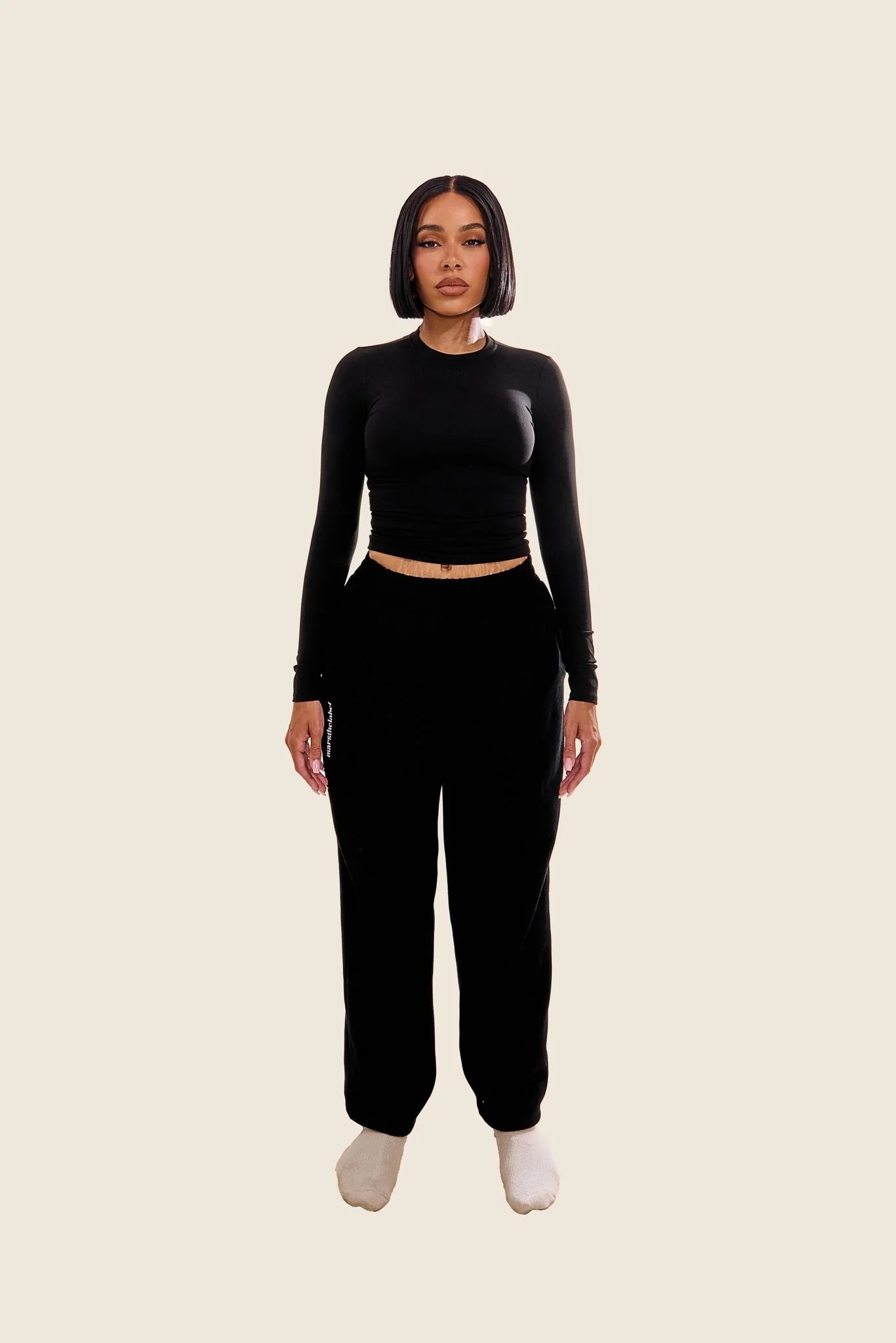 The Sculpt Long Sleeve Top in Black - Image 7