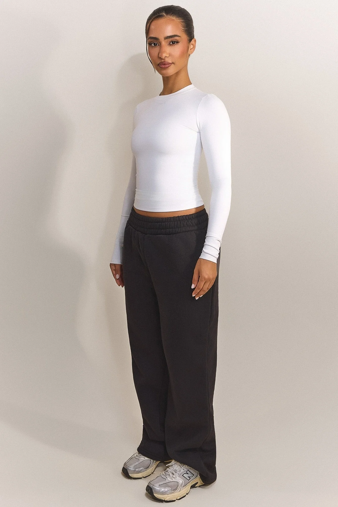 The Sculpt Long Sleeve Top in White - Image 3