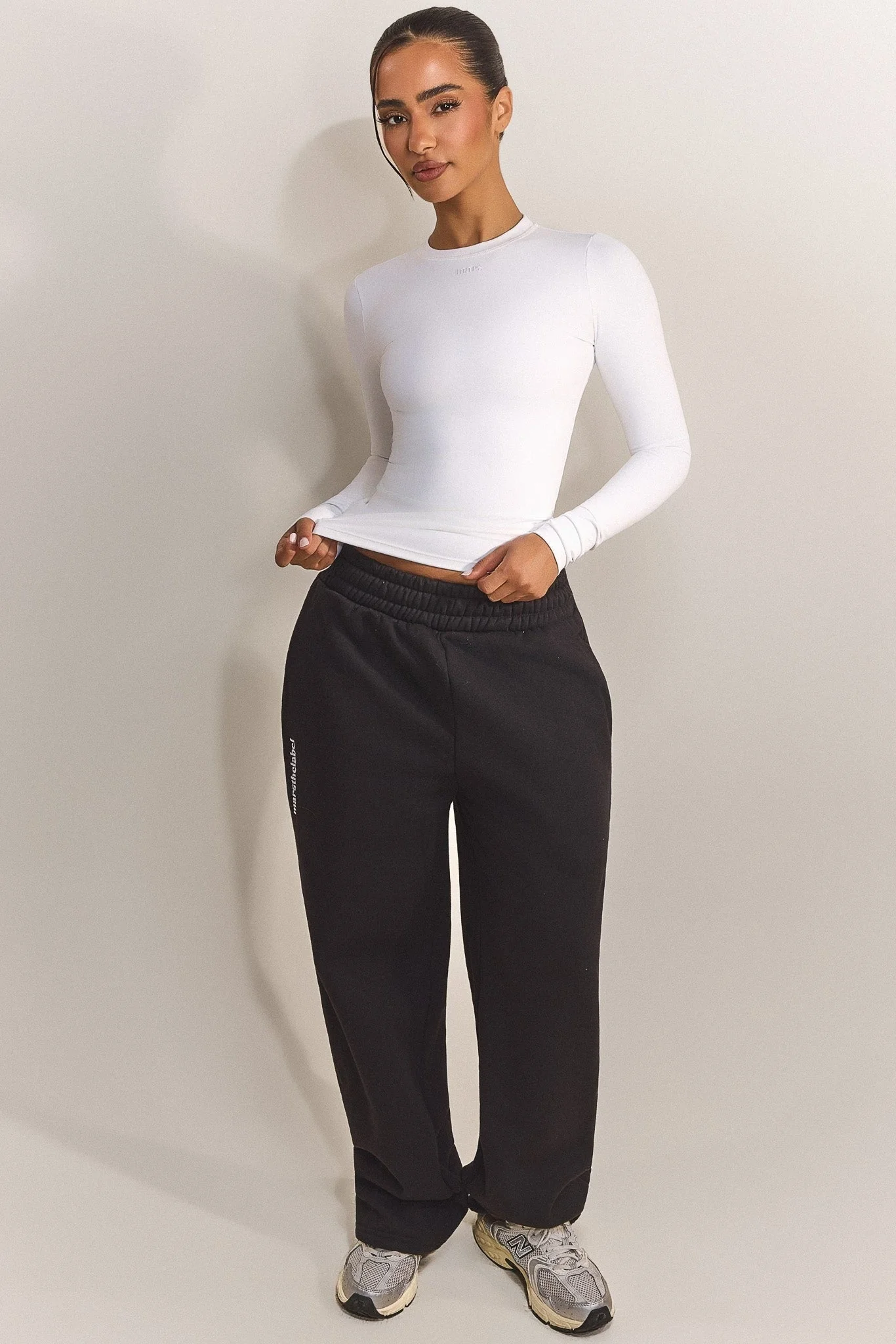 The Sculpt Long Sleeve Top in White - Image 4