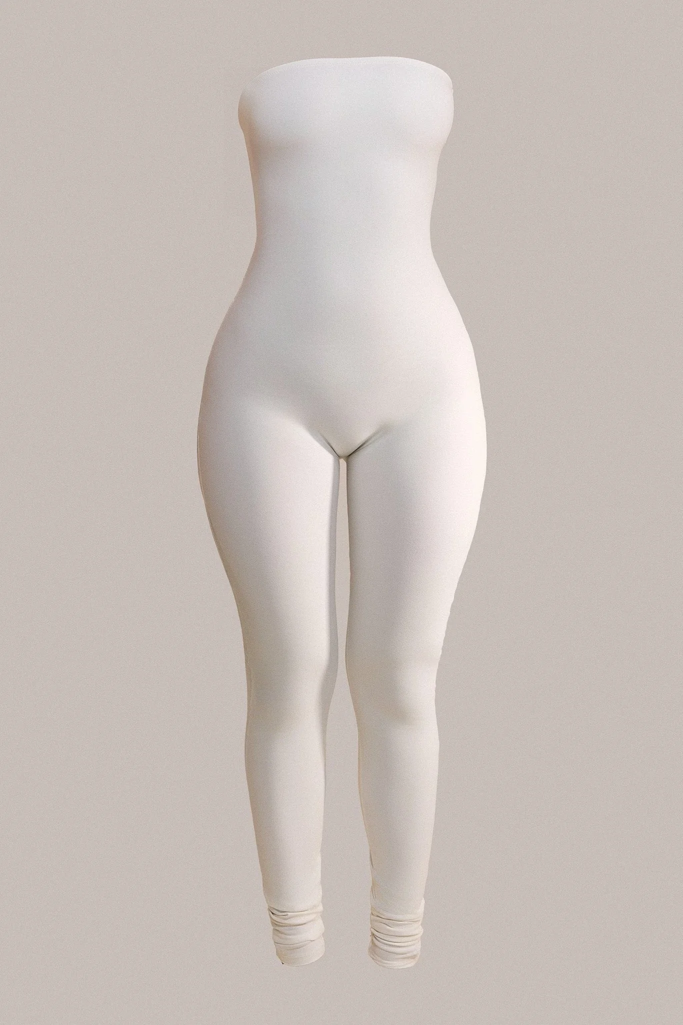 The Sculpt Long Unitard in White - Image 6