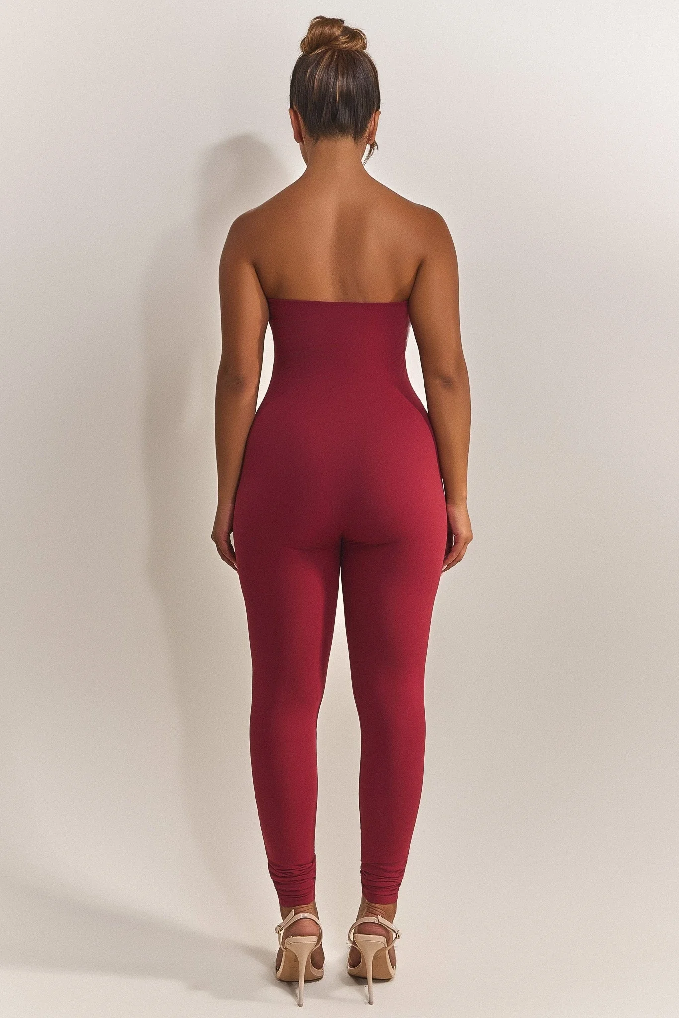 The Sculpt Long Unitard in Wine - Image 3