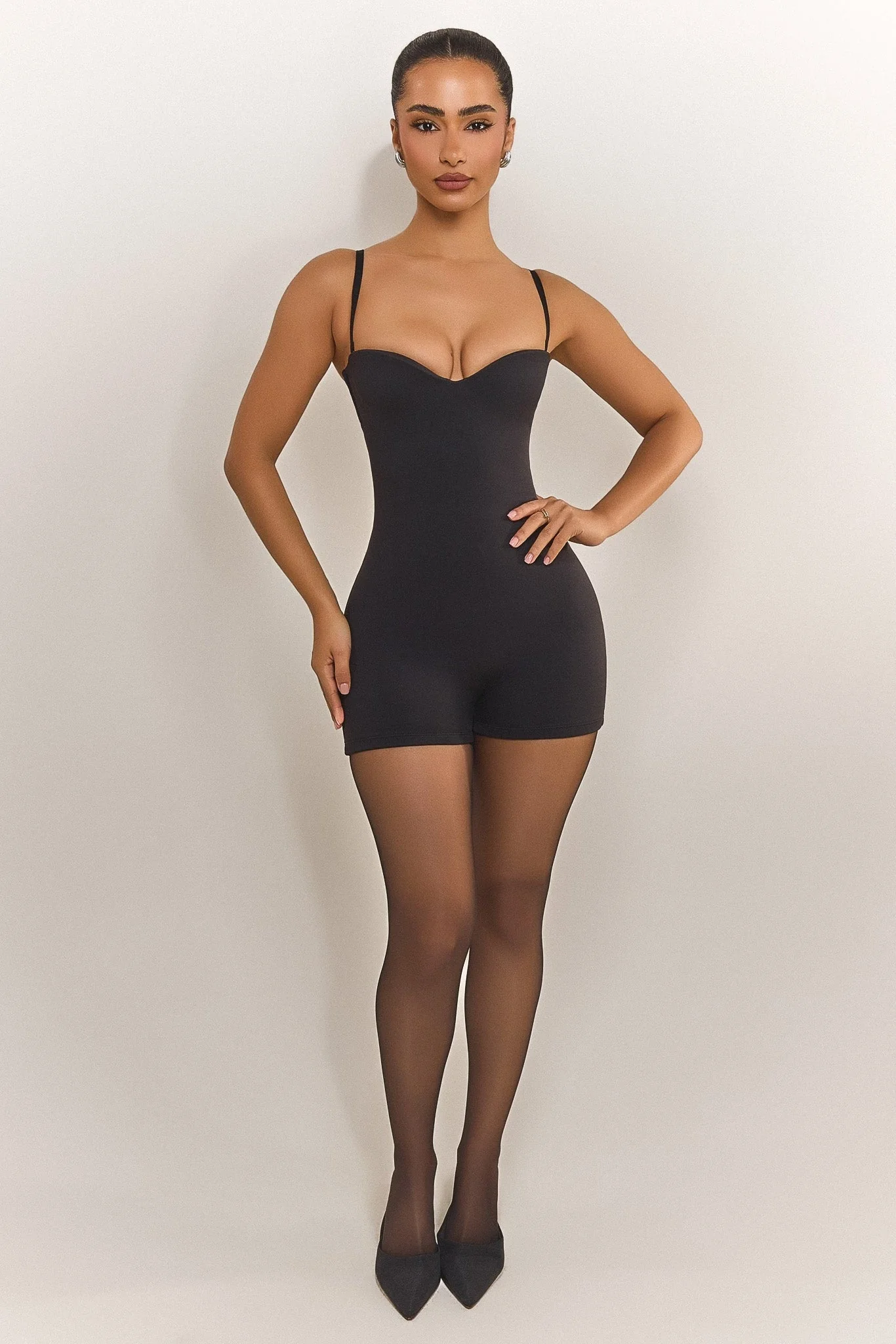 The Sculpt Playsuit in Black - Image 8
