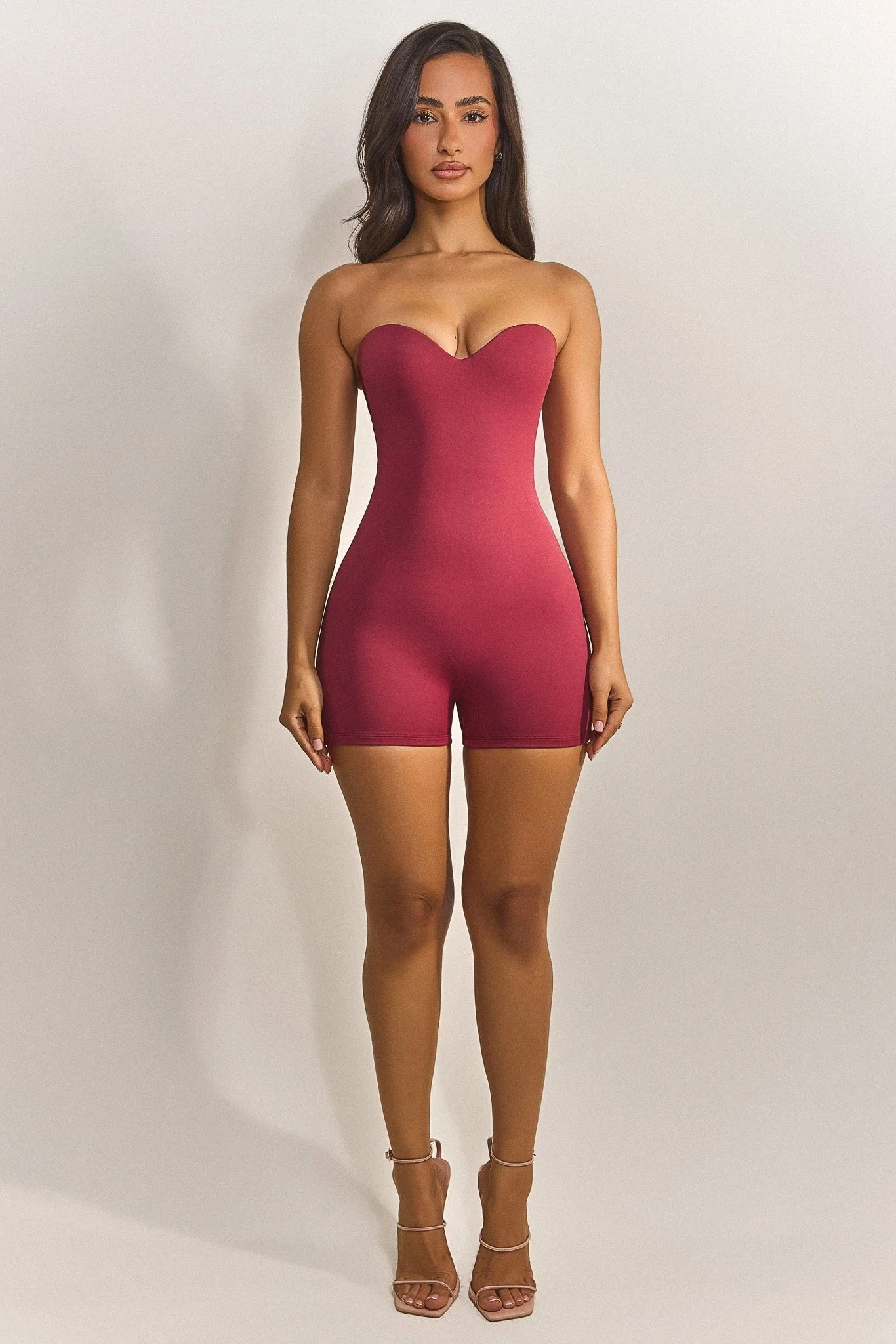The Sculpt Playsuit in Red - Image 5