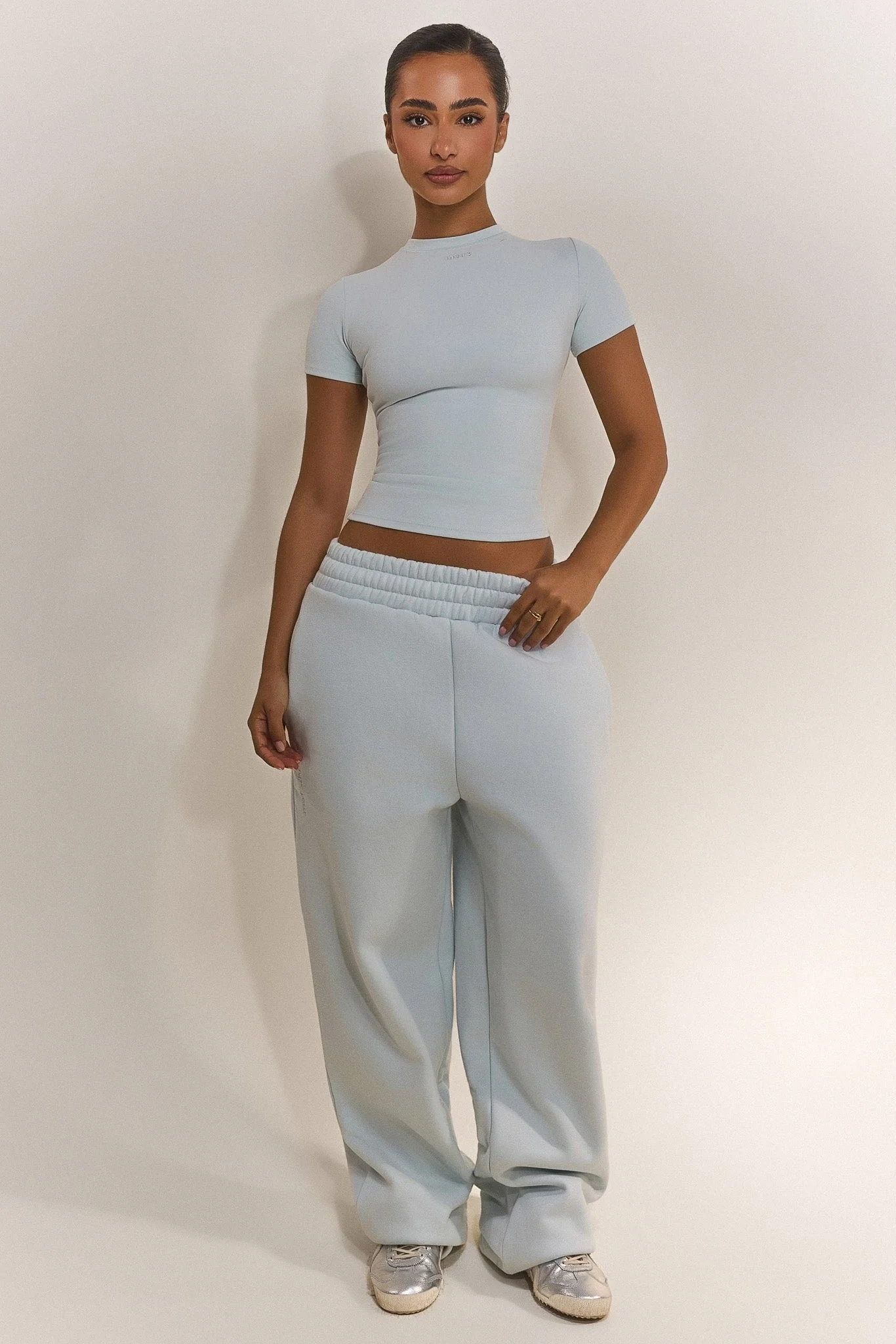 The Sculpt Short Sleeve Tee in Baby Blue - Image 3