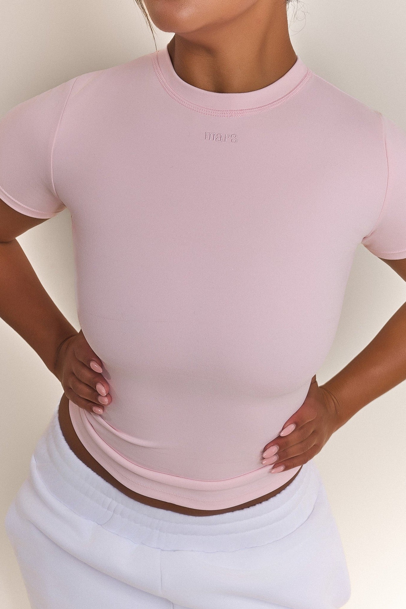 The Sculpt Short Sleeve Top in Pink - Image 4