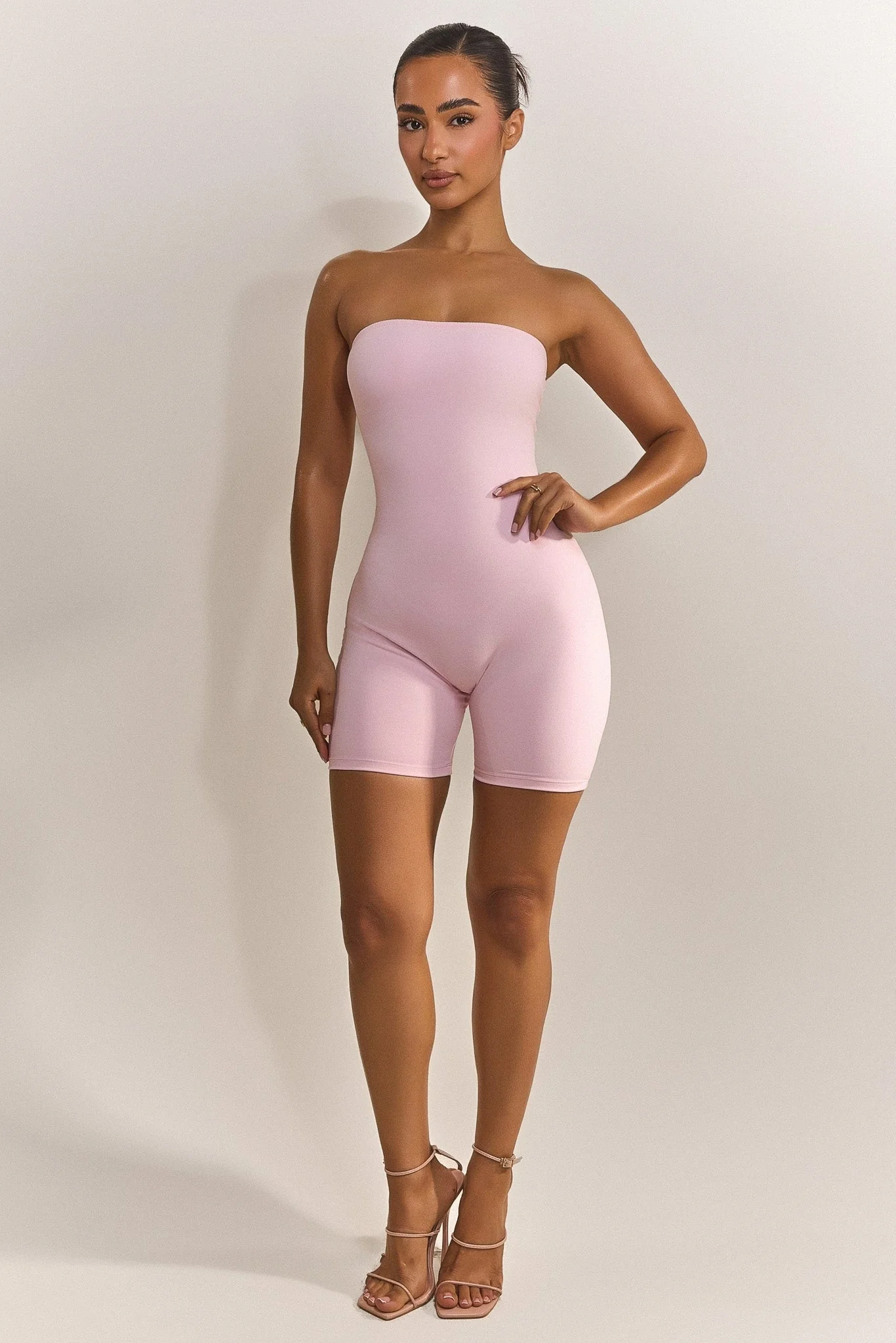 The Sculpt Short Unitard in Pink - Image 5