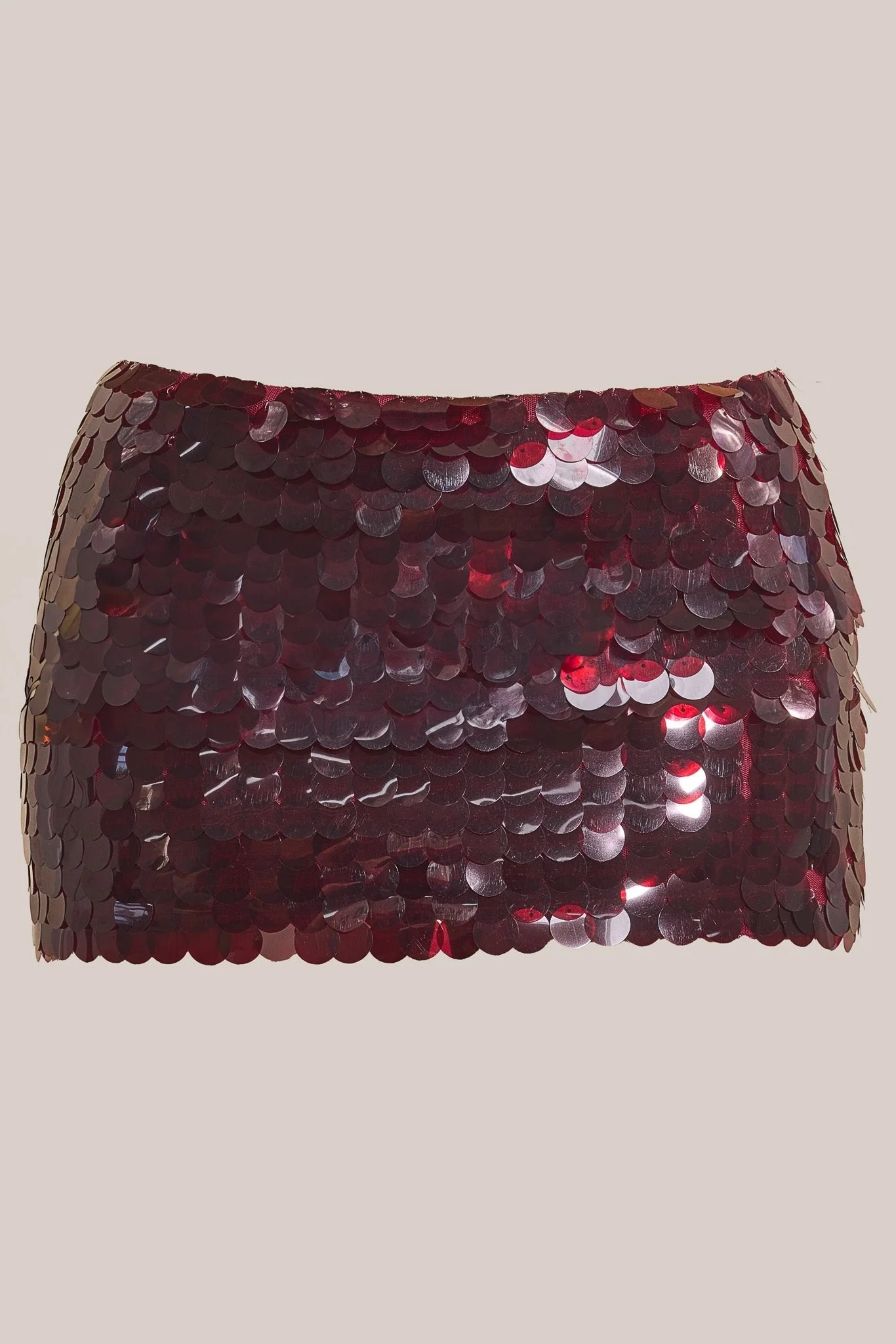 The Shimmi Mini Skirt in Red - Image 6