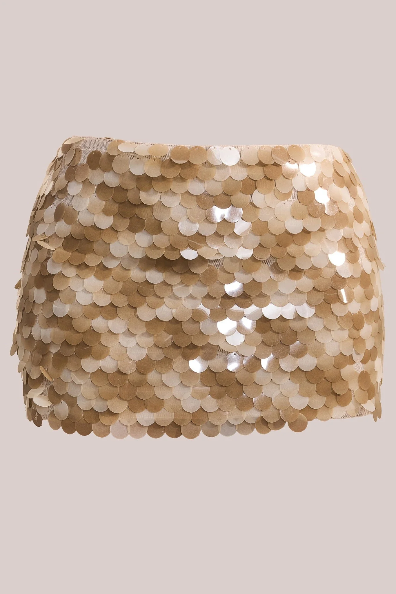 The Shimmi Mini Skirt in Stone - Image 6