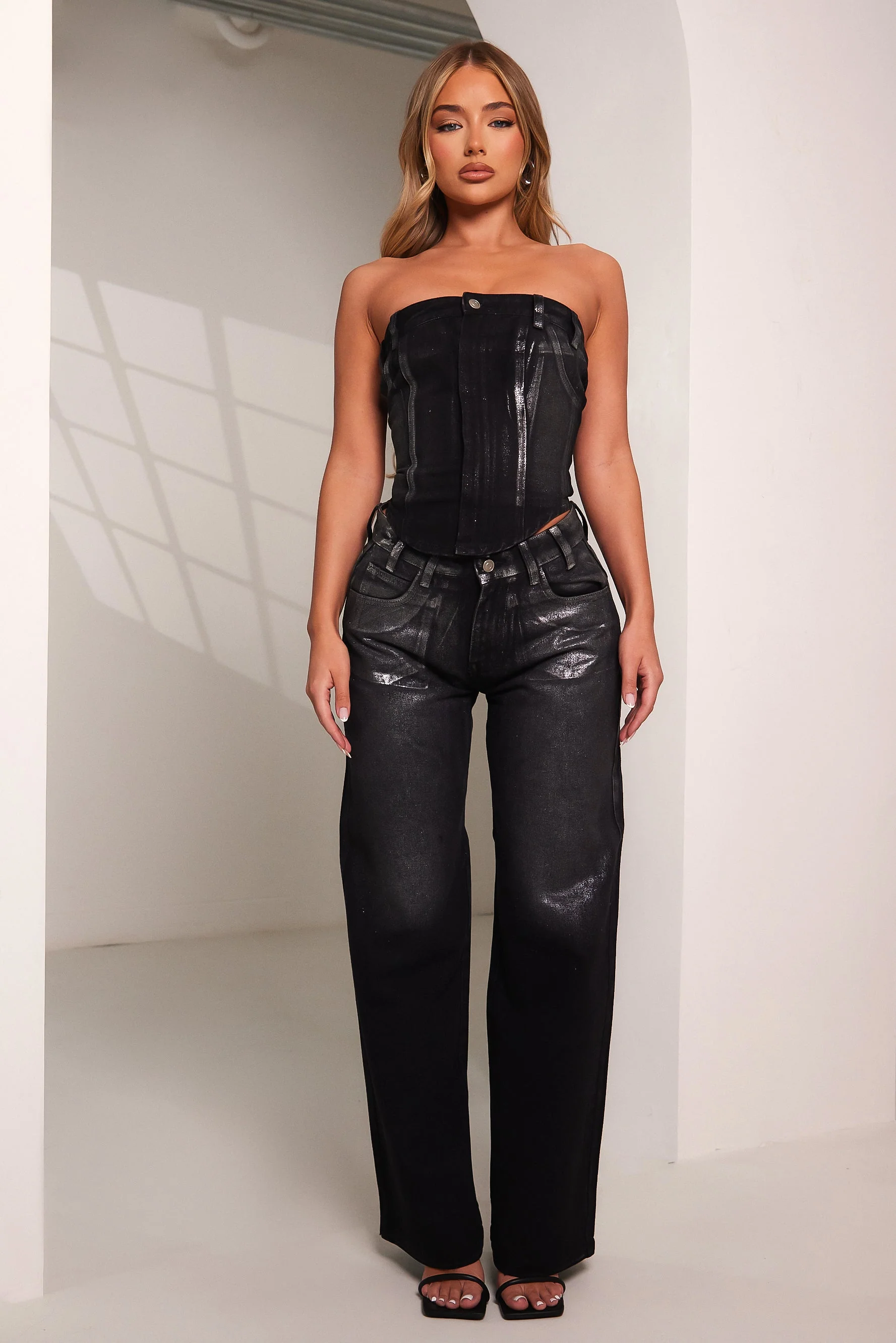 The Mylah Corset in Black Wash - Image 9