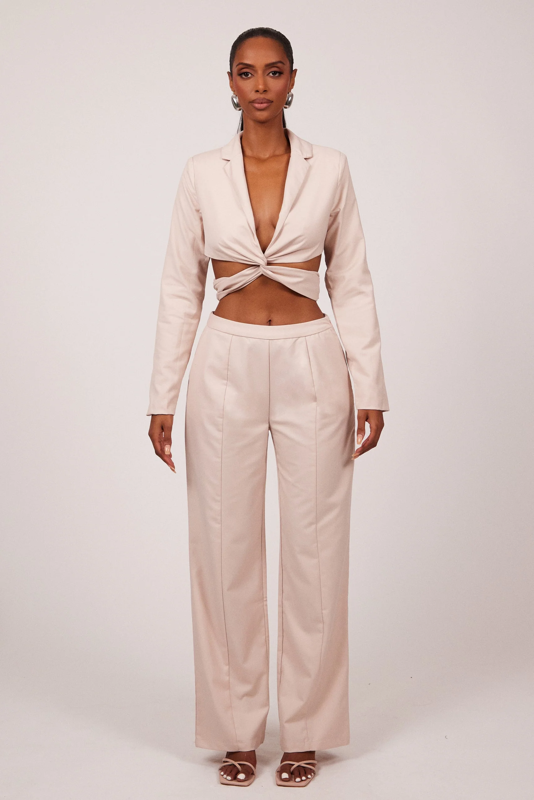 The Thea Suit Trousers in Pink Nude - Image 7