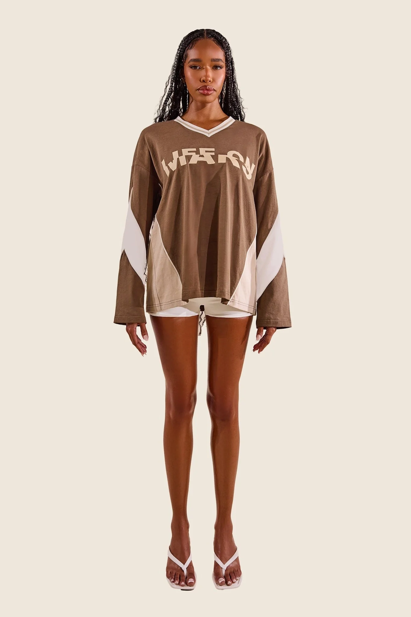 The Tate Long Sleeve Jersey - Brown - Image 9