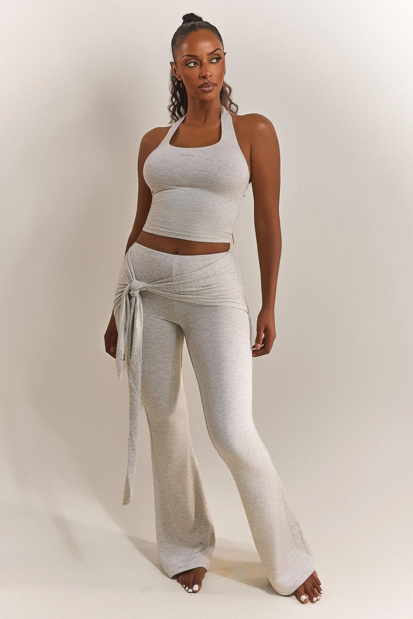 The Tie Trouser in Grey Marl - Image 6