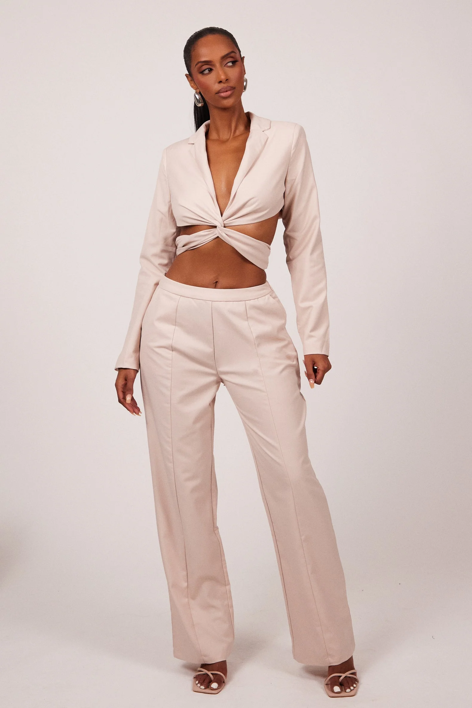 The Thea Blazer in Pink Nude - Image 2