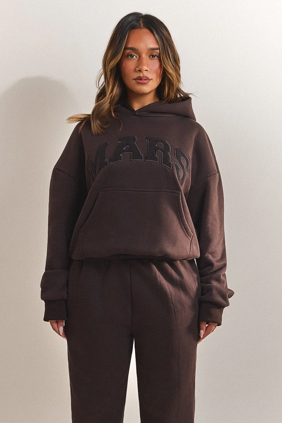 The Varsity Hoodie in Brown - Image 2