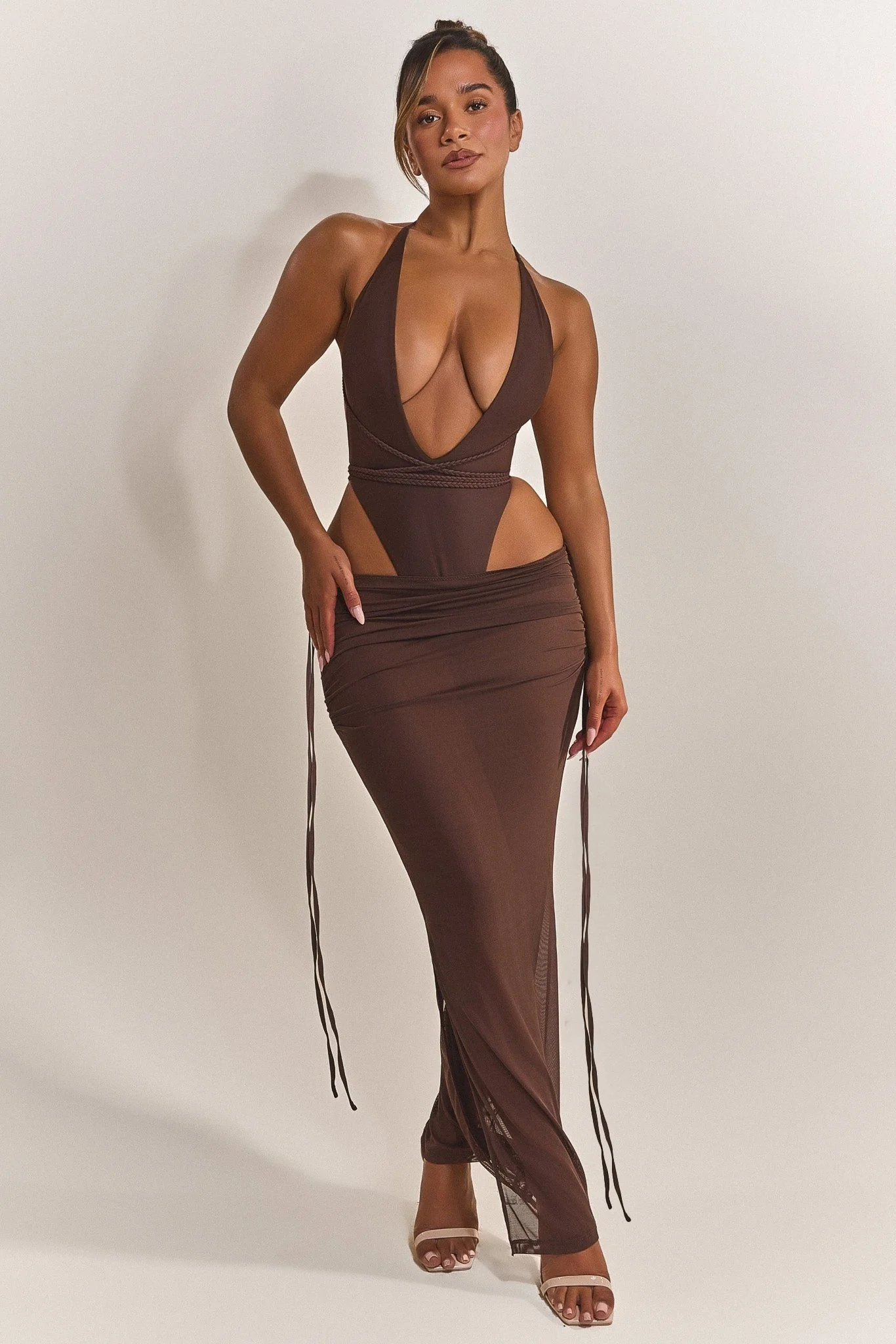 The Vela Maxi Coverup in Brown - Image 4