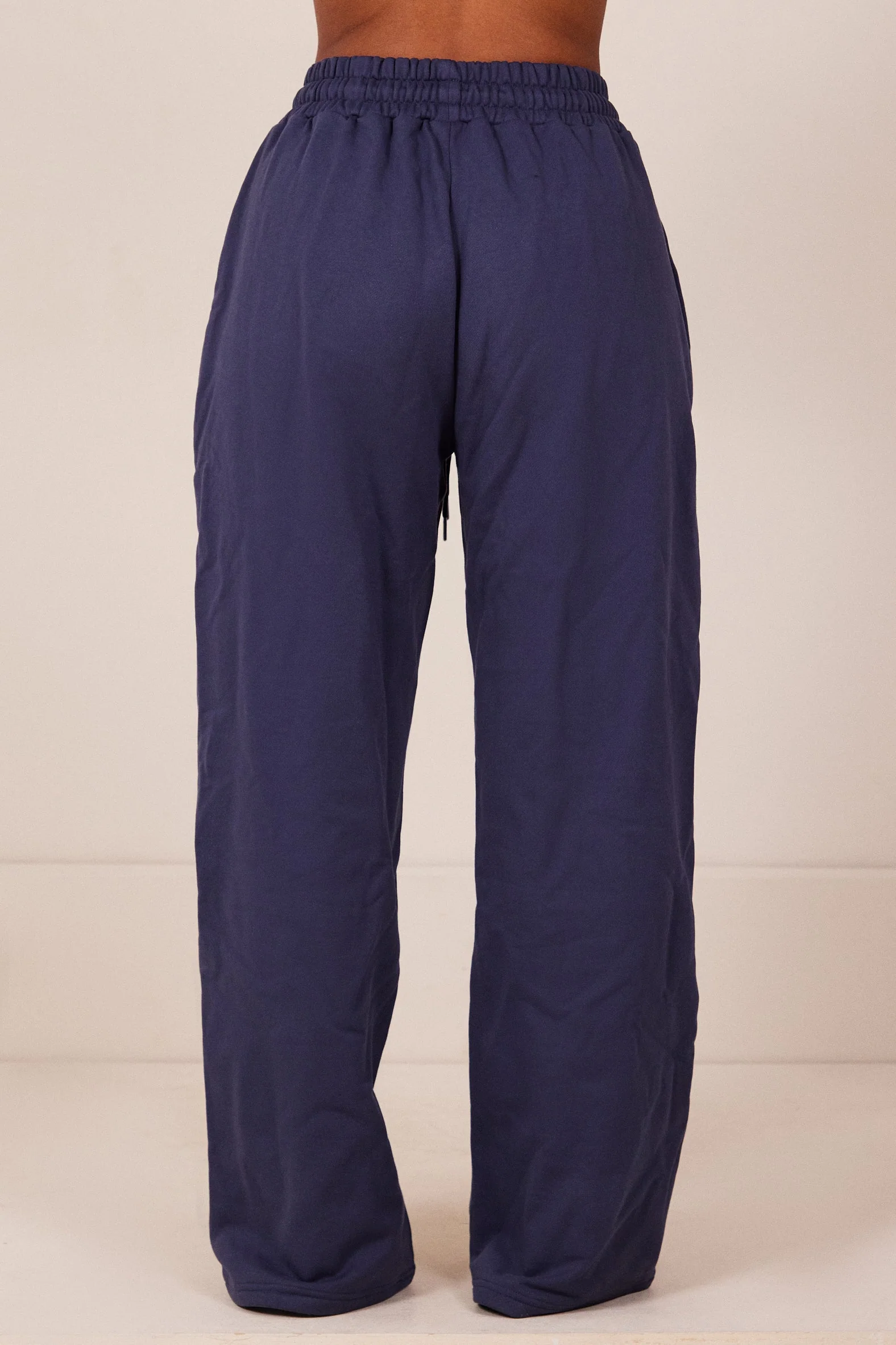 The Wide Leg Joggers in Navy - Image 6