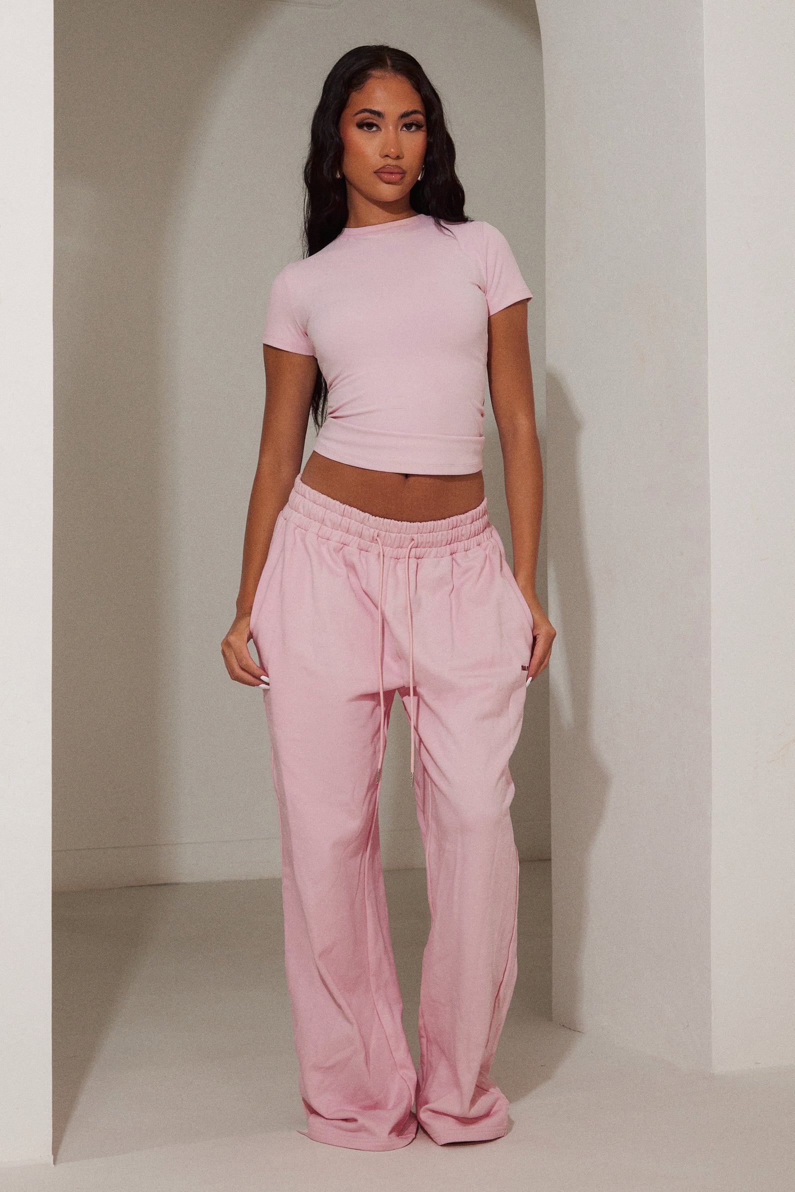 The Wide Leg Joggers - Pink - Image 6