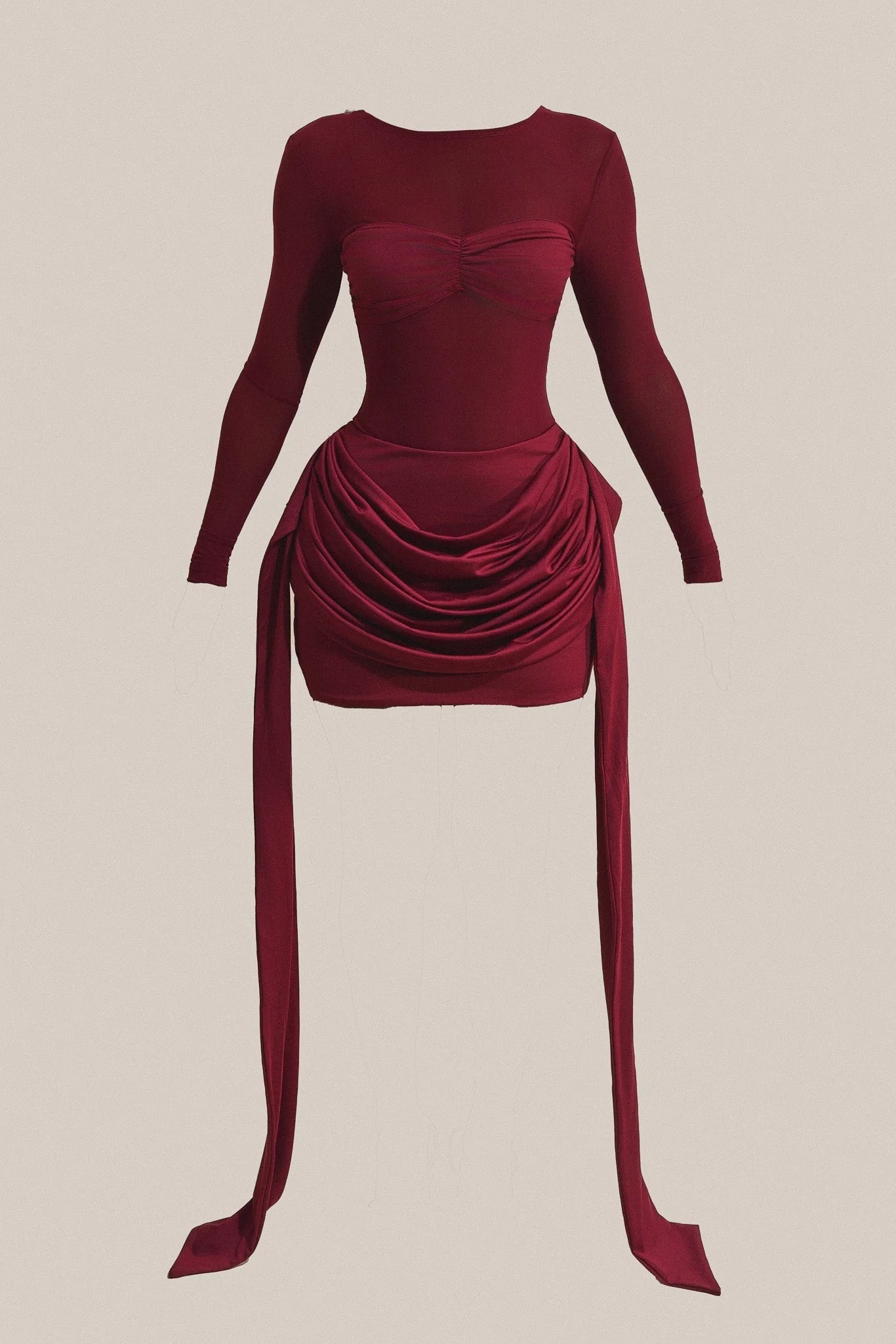 The Yara Mini Skirt in Wine - Image 6