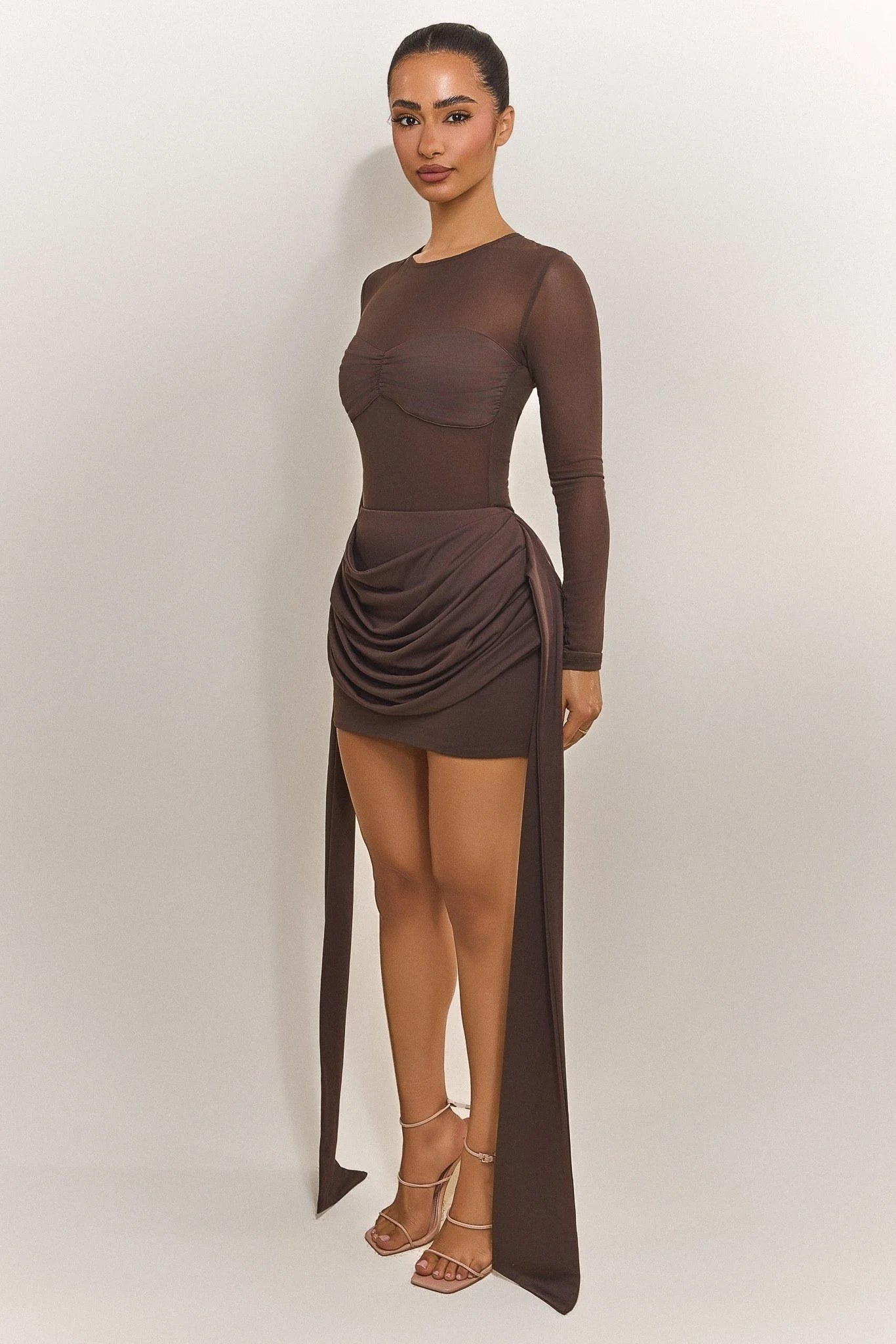 The Yara Skirt In Brown - Image 3