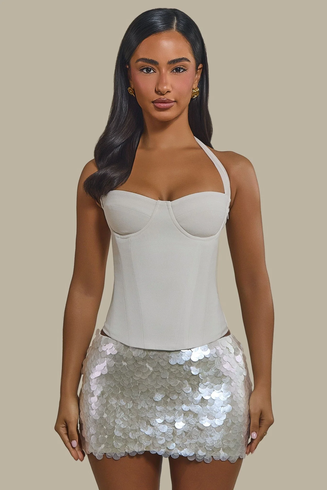 The Zadie Corset Top in Off White - Image 3