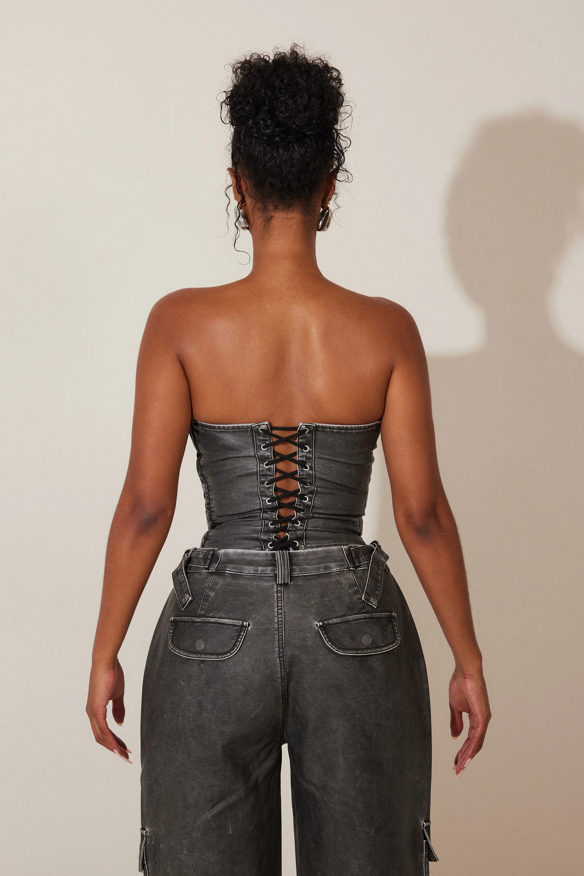 The Zeda Corset in Grey Wash - Image 3