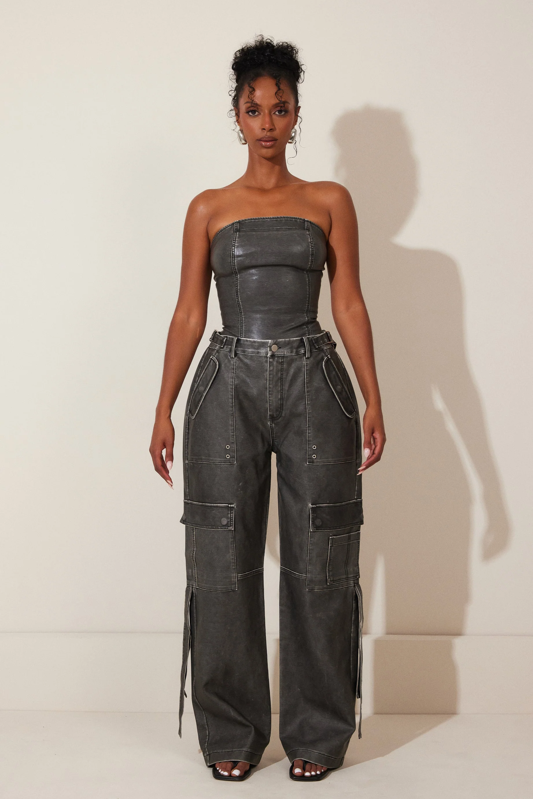 The Zeda Corset in Grey Wash - Image 4