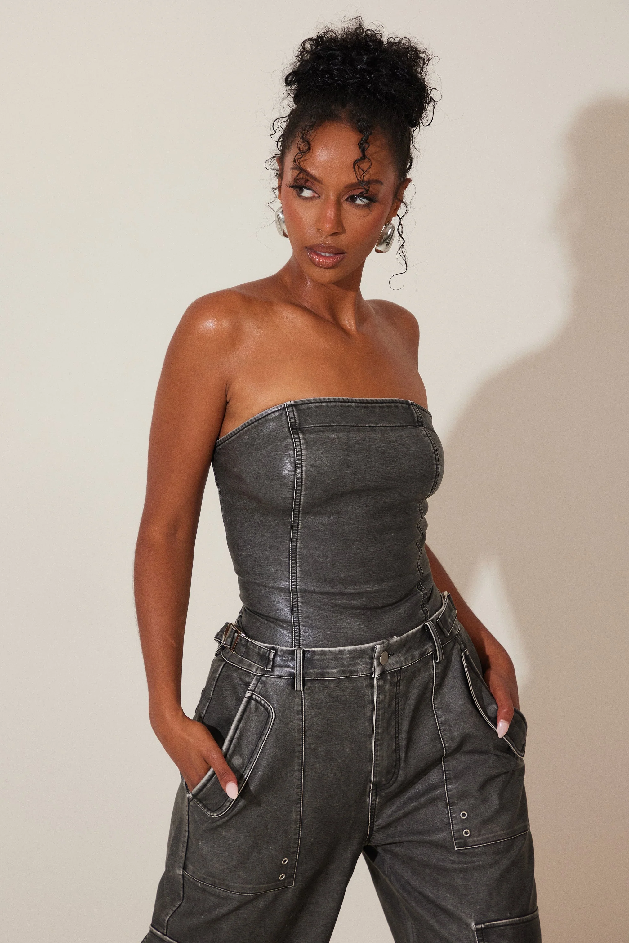 The Zeda Corset in Grey Wash - Image 7