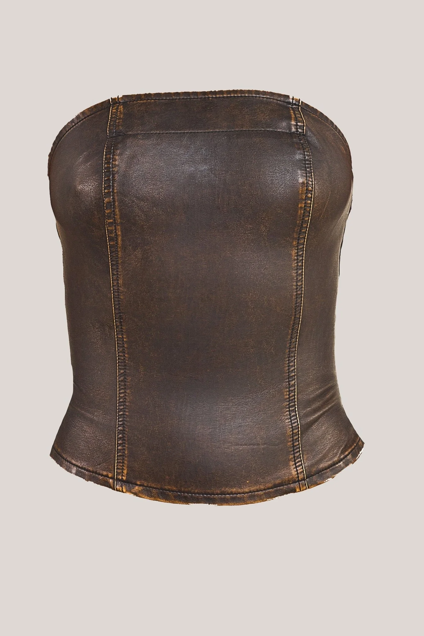 The Zeda Corset in Brown Wash - Image 7