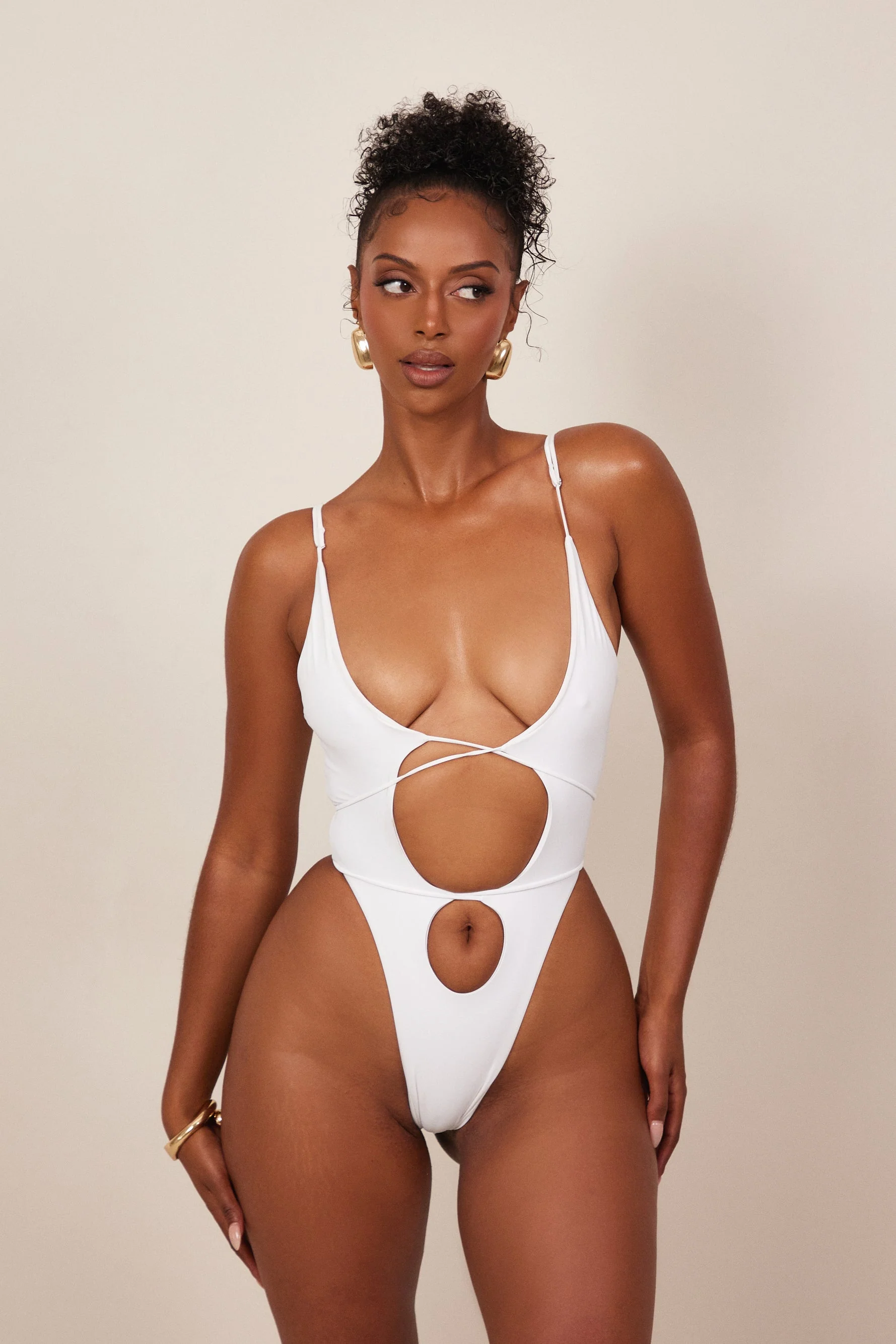 Tie Me Your Way Swim in White - Image 12