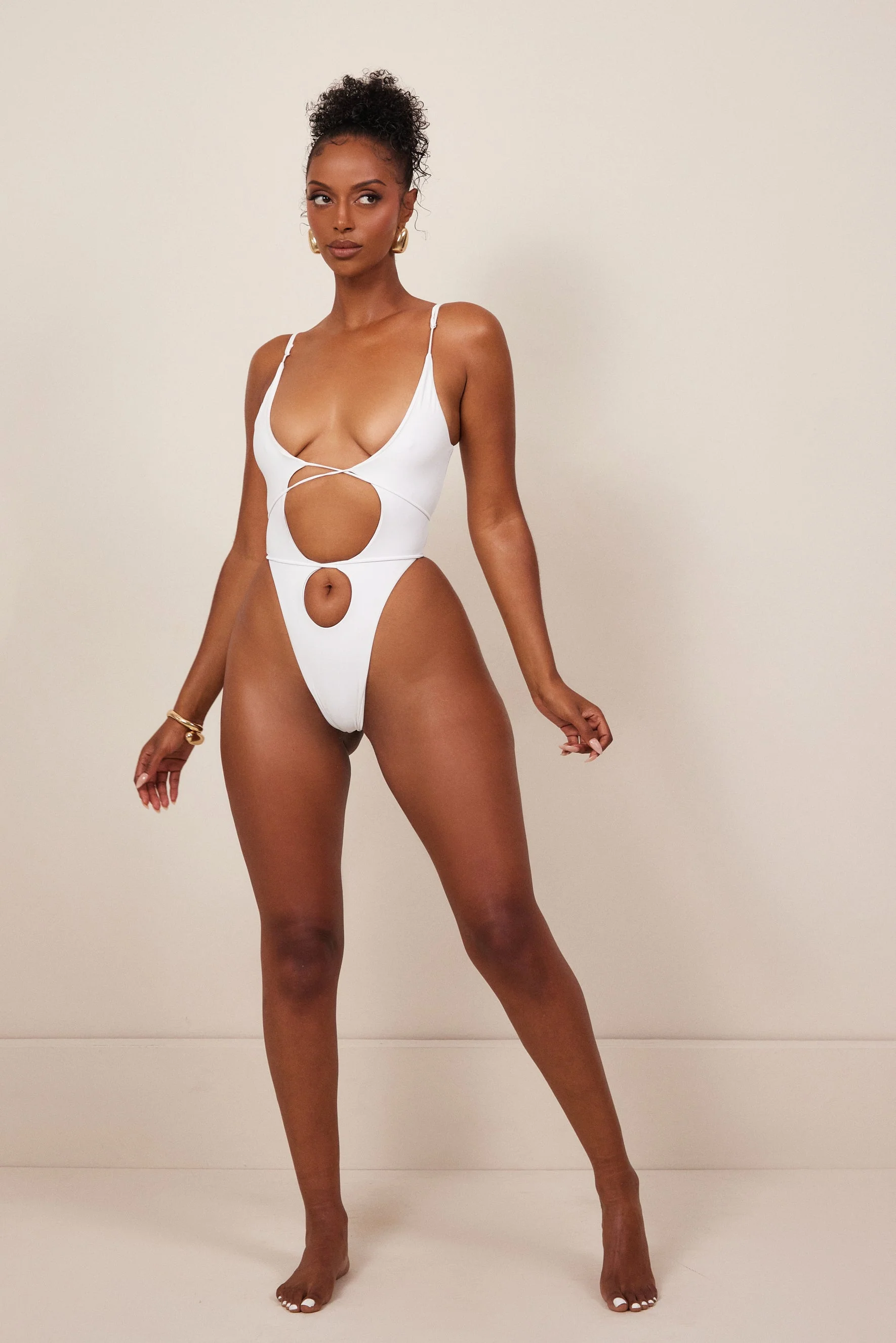 Tie Me Your Way Swim in White - Image 14
